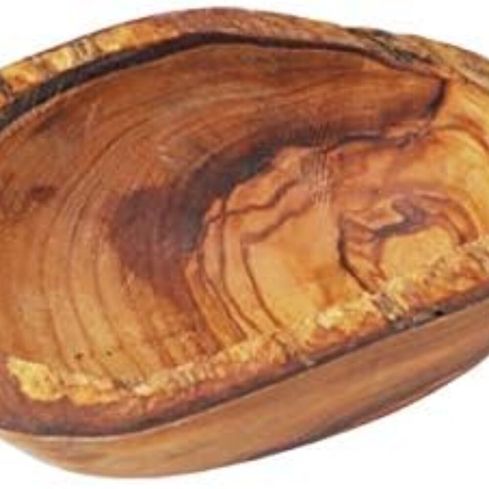 Olive Wood Dipping Bowl - Rustic. Olive wood bowl for dipping oils, condiments,